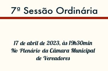 7ª Sessão Ordinária da 13ª Legislatura do 2º Período