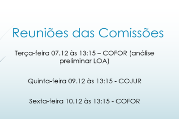 Reuniões Comissões
