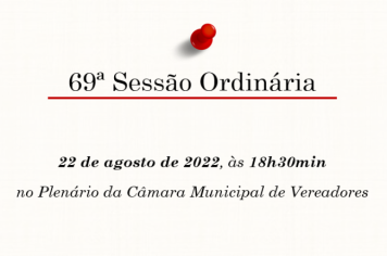 69ª Sessão Ordinária 