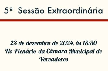 5ª Sessão Extraordinária 
