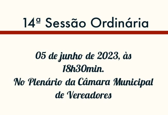 14ª Sessão Ordinária