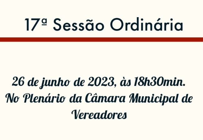 17ª Sessão Ordinária 