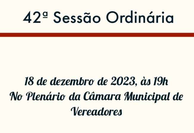 42ª Sessão Ordinária 