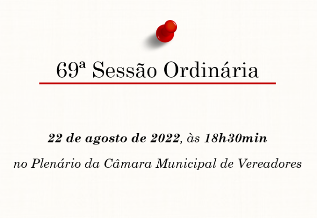 69ª Sessão Ordinária 