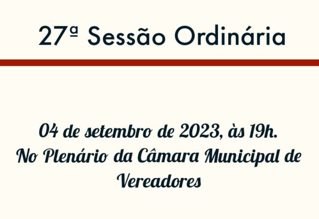 27ª Sessão Ordinária 