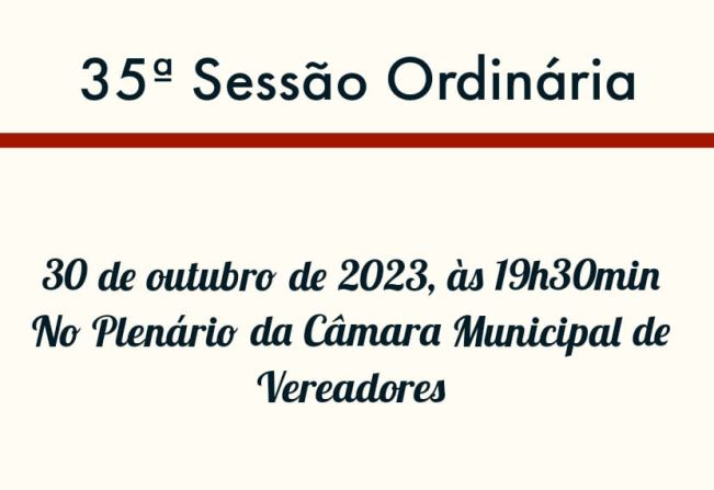 35ª Sessão Ordinária 