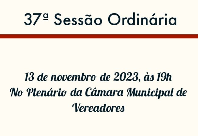 37ª Sessão Ordinária 