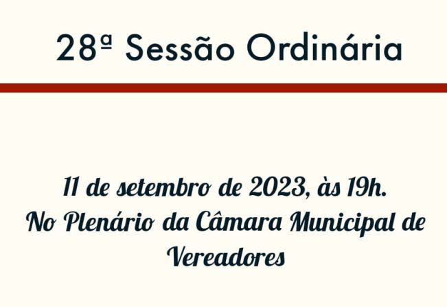 28ª Sessão Ordinária 